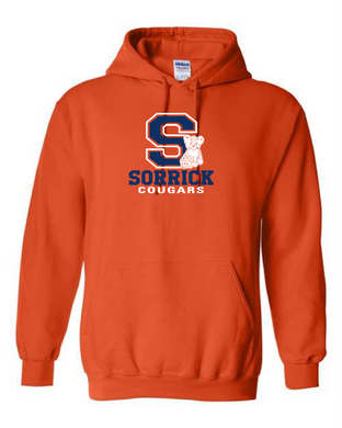 Sorrick - Cougar Block Letter - Hoodie - Orange