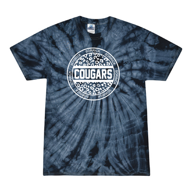 Sorrick - Cougar Circle - Short Sleeve T-shirt - Tie Dyed Navy Blue