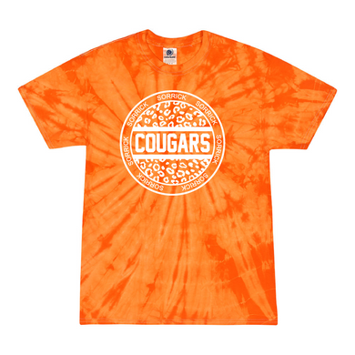 Sorrick - Cougar Circle - Short Sleeve T-shirt - Tie Dyed Navy Orange