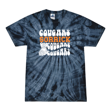 Sorrick - Cougar Groovy - Short Sleeve T-shirt - Tie Dyed Navy Blue