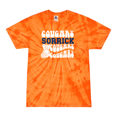 Sorrick - Cougar Groovy - Short Sleeve T-shirt - Tie Dyed Orange