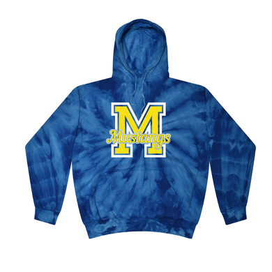 Oak Ridge M is for Mustangs- Hoodie - Royal Blue Tie Dyed