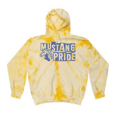 Oak Ridge - Mustang Pride - Hoodie - Yellow Tie Dyed