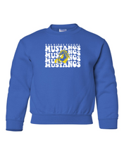 Load image into Gallery viewer, Oak Ridge Mustangs Retro Stacked - Crew Neck - Royal Blue