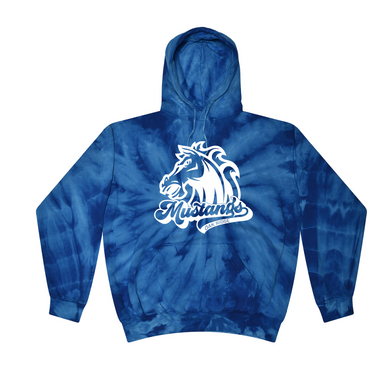Oak Ridge Mustangs Swoosh - Hoodie - Royal Blue Tie Dyed
