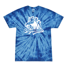 Load image into Gallery viewer, Oak Ridge Mustangs Swoosh - Short Sleeve T-shirt - Royal Blue Tie Dyed