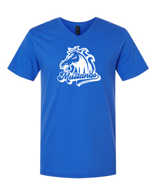 Oak Ridge Mustangs Swoosh - Short Sleeve T-shirt - Royal Blue