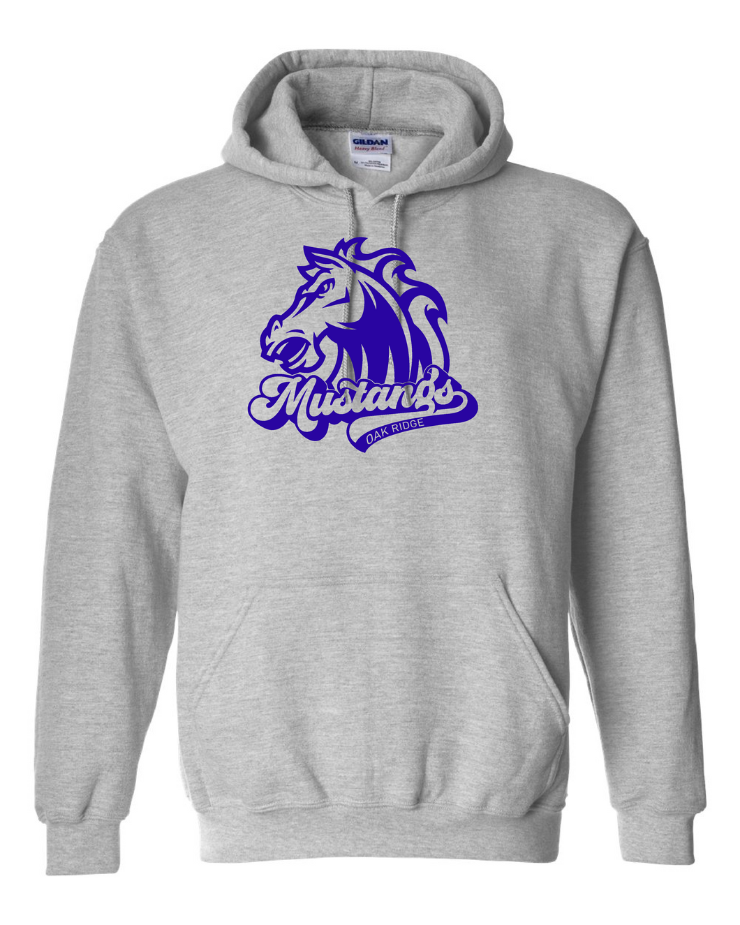 Oak Ridge Mustangs Swoosh - Hoodie - Sport Grey