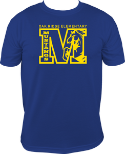 Oak Ridge Outline M - Short Sleeve T-shirt - Royal Blue
