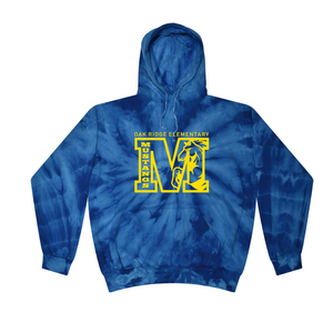 Oak Ridge - Outline M - Hoodie - Royal Blue Tie Dyed
