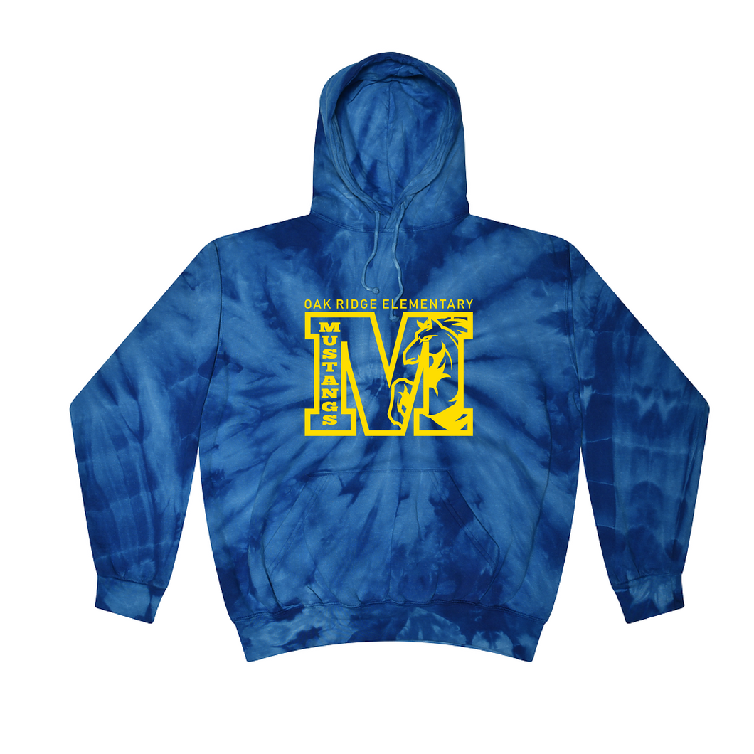 Oak Ridge - Outline M - Hoodie - Royal Blue Tie Dyed