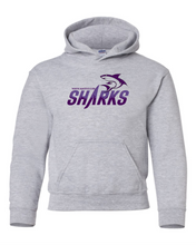 Load image into Gallery viewer, Sharks - Full Color Shark Logo -  Hoodie - Sport Grey     FCS