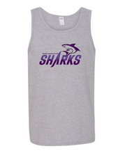 Load image into Gallery viewer, Sharks - Full Color  Logo -  Tank Top - Heather Grey     FCS