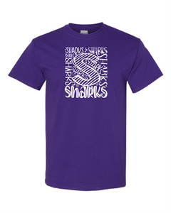 Sharks - Shark Spirit -  Short Sleeve T-shirt - Purple     SSP