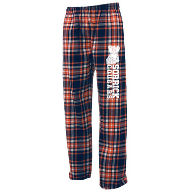 Sorrick - Flannel PJ's - Navy Blue and Orange