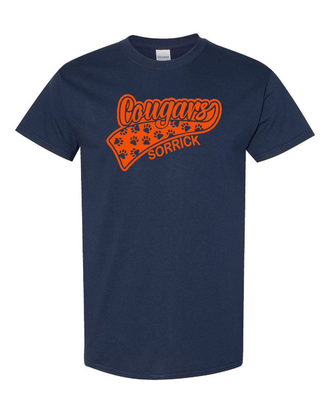 Sorrick - Cougar Paws - Short Sleeve T-shirt - Navy
