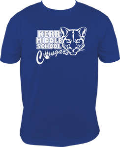 Kerr Middle School One Color Logo - Short Sleeve T-shirt Royal Blue